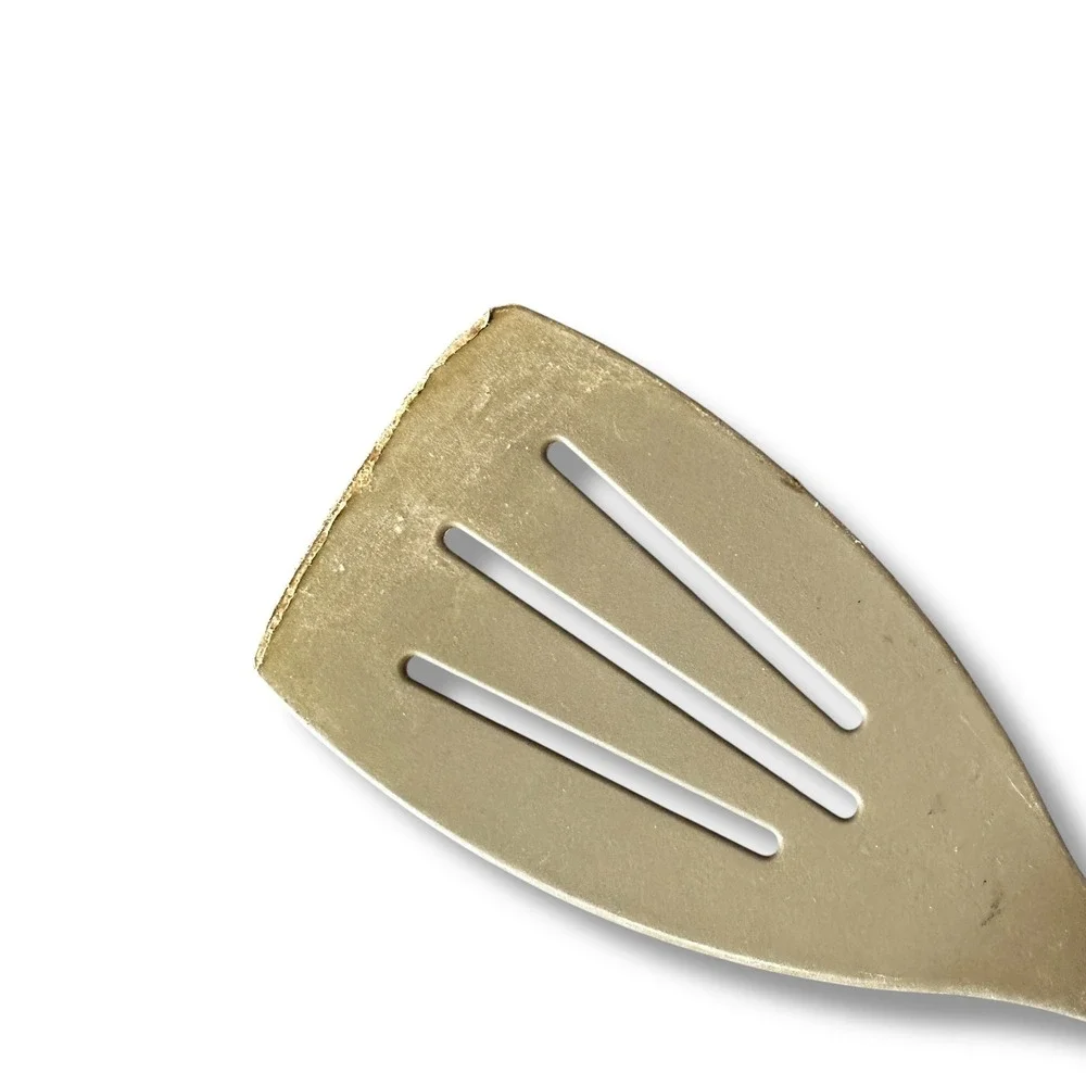 EKCO Slotted Spatula Turner Nylon Gray White Handle 3 Slots 12.5‎ Inch